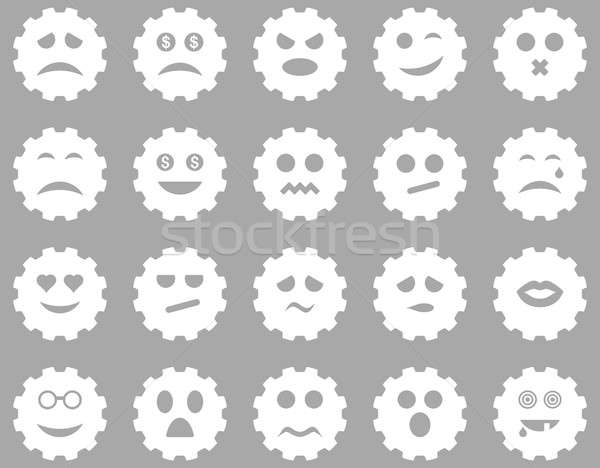 Gear emotion icons Stock photo © ahasoft