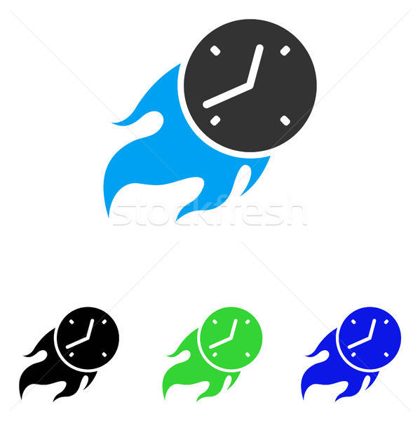 Deadline Fire Flat Vector Icon Stock photo © ahasoft