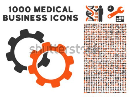 Ethereum Pool Collaboration Flat Icon with Collection Stock photo © ahasoft