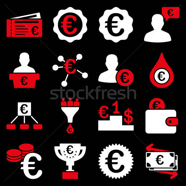 Euro banking business and service tools icons Stock photo © ahasoft