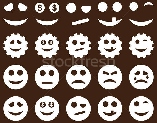 Tools, gears, smiles, emoticons icons Stock photo © ahasoft