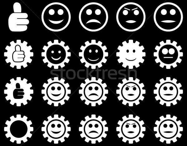 Settings and Smile Gears Icons Stock photo © ahasoft