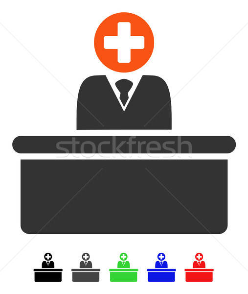 Medical Bureaucrat Flat Icon Stock photo © ahasoft