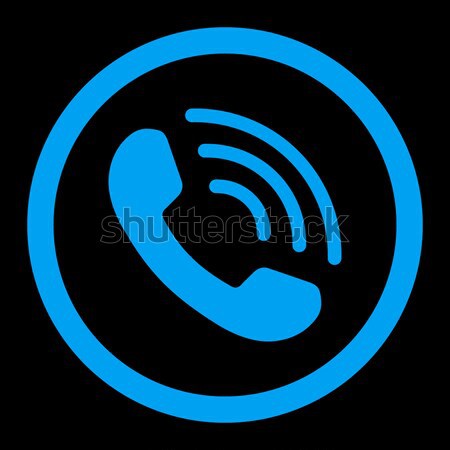 Telefonbeszélgetés ikon vektor színes szín fekete Stock fotó © ahasoft