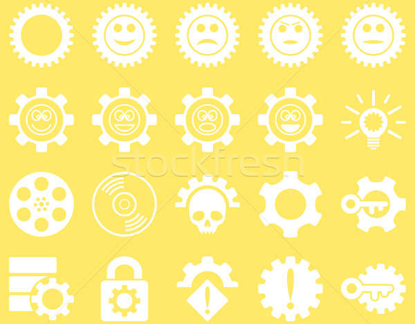 Tools and Smile Gears Icons Stock photo © ahasoft
