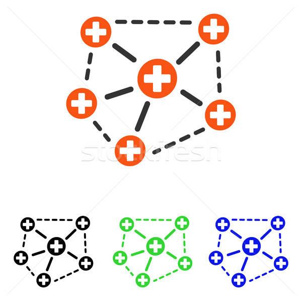Medical reţea structura vector icoană ilustrare Imagine de stoc © ahasoft