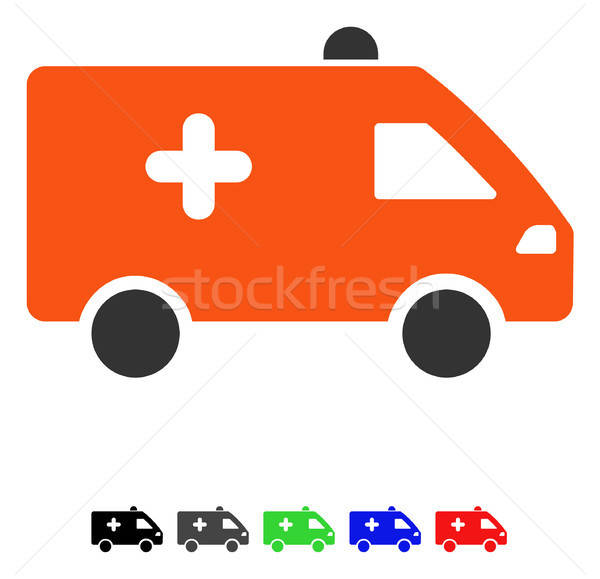 Krankenhaus Auto Symbol Farbe schwarz Stock foto © ahasoft