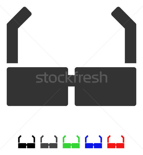 Brillen Symbol Vektor Farbe schwarz Stock foto © ahasoft