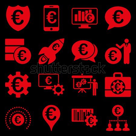Euro bankowego działalności usługi narzędzia ikona Zdjęcia stock © ahasoft