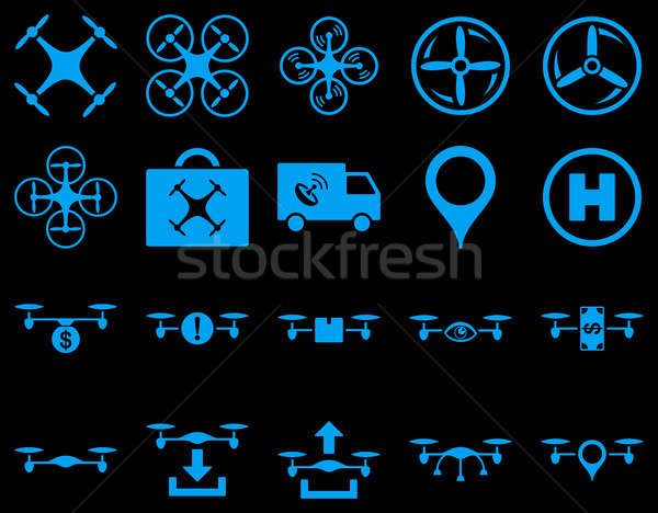 Aire herramienta iconos estilo Foto stock © ahasoft