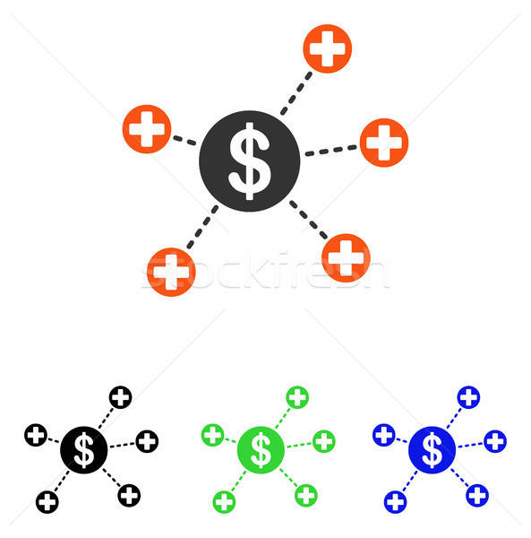 Finansal tıbbi linkler vektör ikon resim yazı Stok fotoğraf © ahasoft