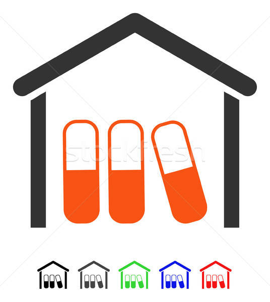 Stock photo: Drugs Garage Flat Icon