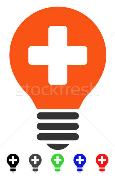 Healh Care Bulb Flat Icon Stock photo © ahasoft