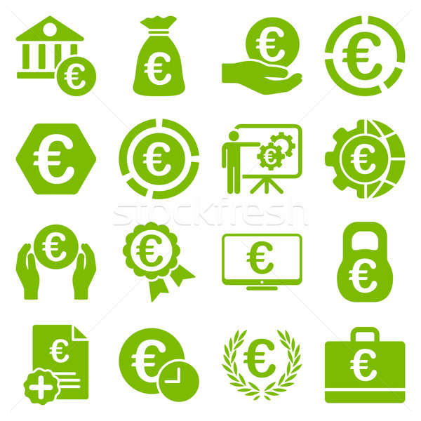 Stock photo: Euro banking business and service tools icons