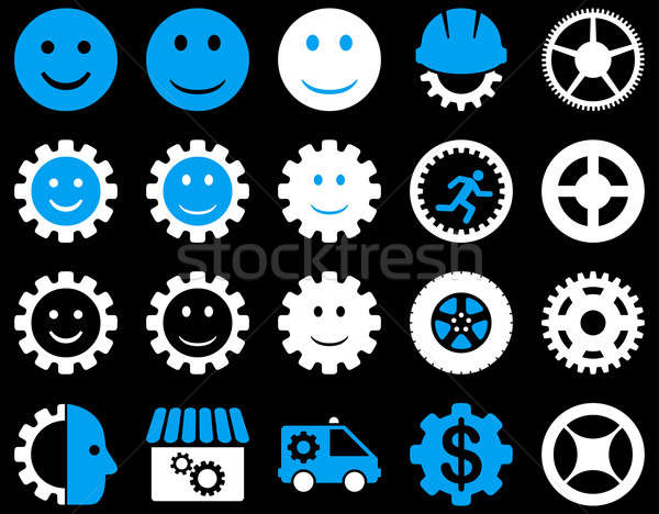 Tools and Smile Gears Icons Stock photo © ahasoft