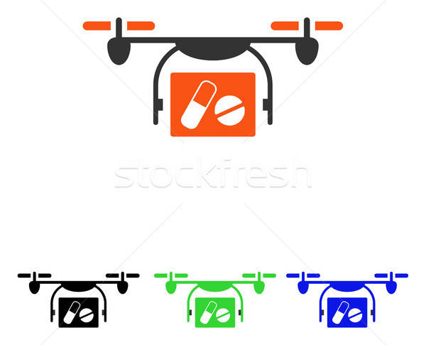 Medical Quadcopter Flat Vector Icon Stock photo © ahasoft