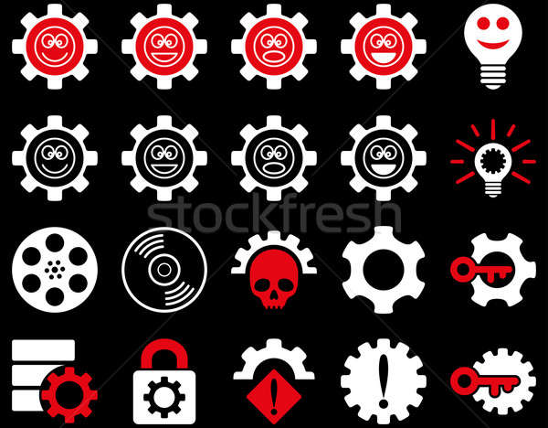 Tools and Smile Gears Icons Stock photo © ahasoft