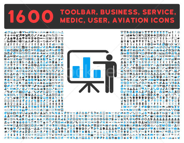 Zdjęcia stock: Prezentacji · ikona · piktogram · kolekcja · inny
