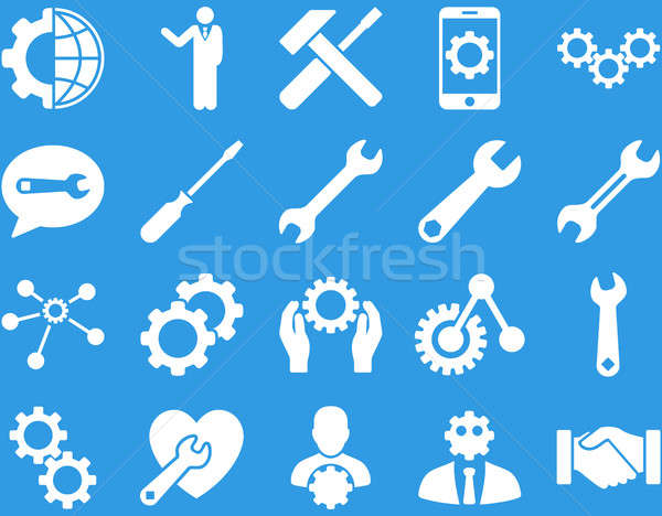 Stockfoto: Tools · iconen · ingesteld · stijl