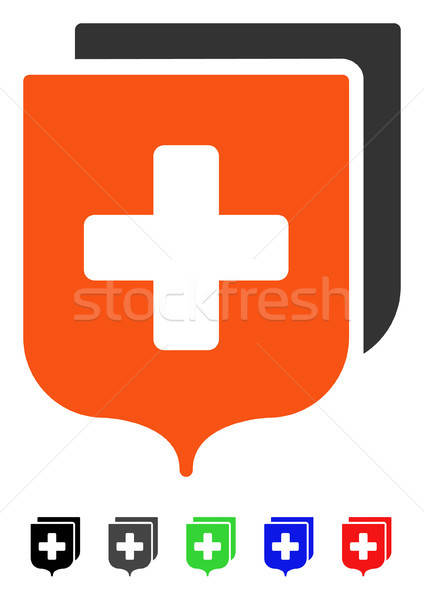 Medical Shields Flat Icon Stock photo © ahasoft