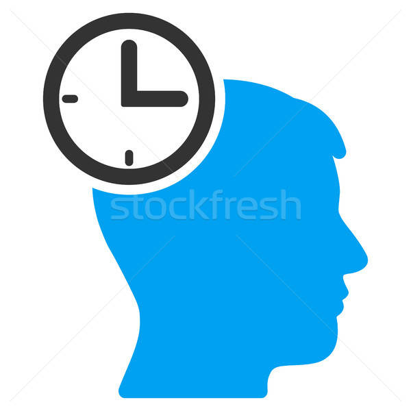 Time Management Head Flat Icon Stock photo © ahasoft