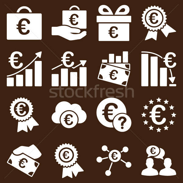 Foto stock: Euros · bancario · negocios · servicio · herramientas · iconos