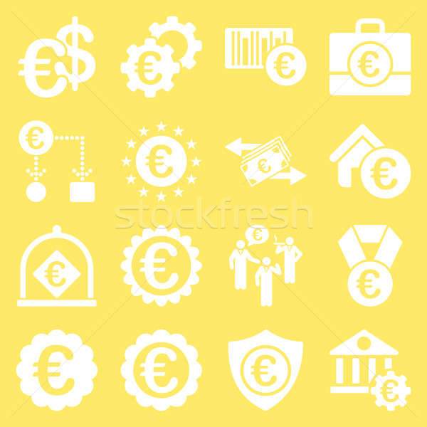 Euro banking business and service tools icons Stock photo © ahasoft