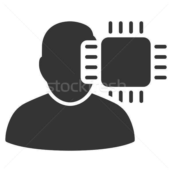 Neuro Interface Raster Icon Stock photo © ahasoft