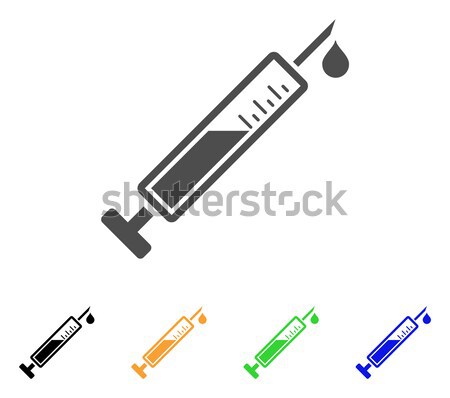 Stock photo: Injection Flat Vector Icon