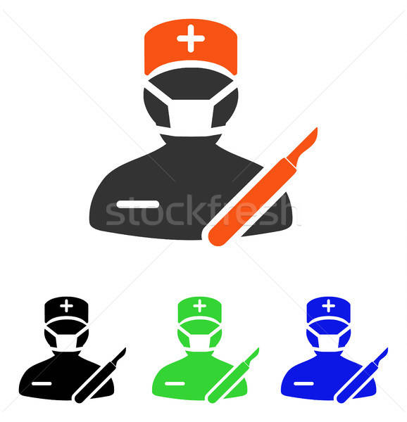 Chirurg wektora ikona ilustracja stylu ikonowy Zdjęcia stock © ahasoft