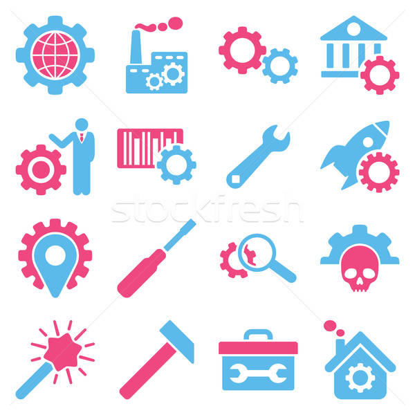 Options and service tools icon set Stock photo © ahasoft