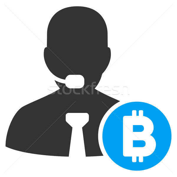 Bitcoin Call Operator Flat Icon Stock photo © ahasoft