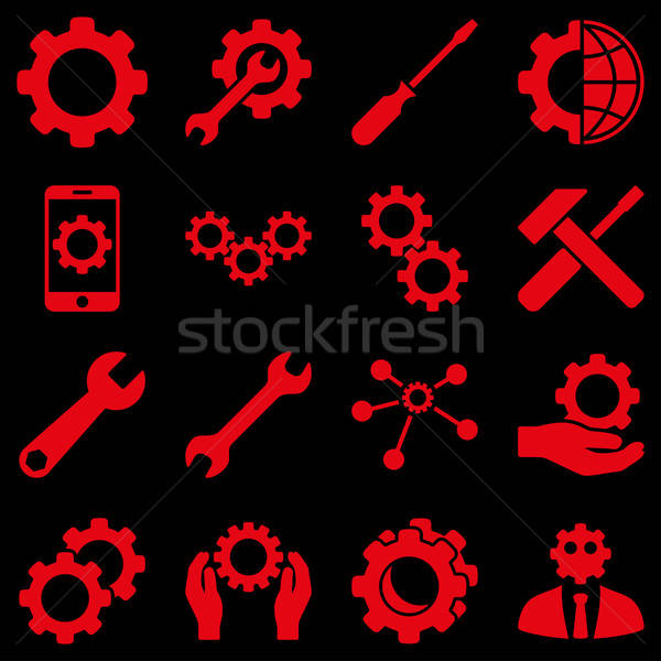 Options and service tools icon set Stock photo © ahasoft