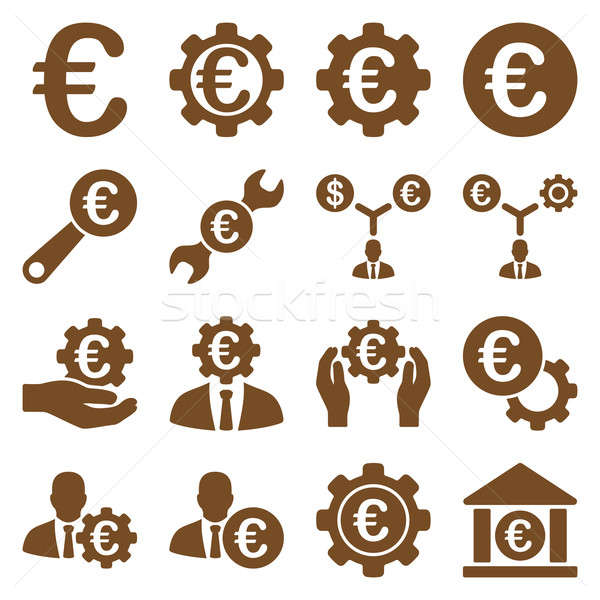 Euro banking business and service tools icons Stock photo © ahasoft