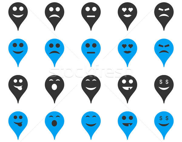 Emotion map marker icons Stock photo © ahasoft