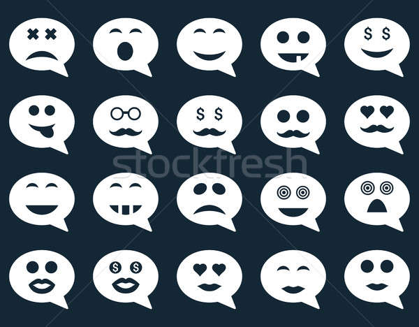 Chat emotion smile icons Stock photo © ahasoft