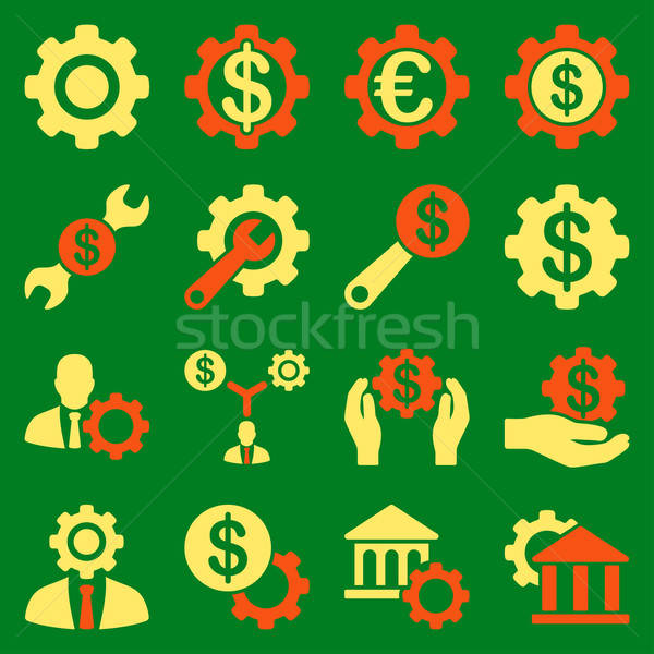 Pénzügyi szerszámok lehetőségek ikon gyűjtemény vektor stílus Stock fotó © ahasoft