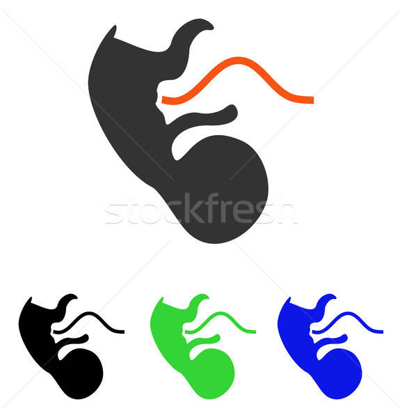 Aap embryo vector icon illustratie stijl Stockfoto © ahasoft