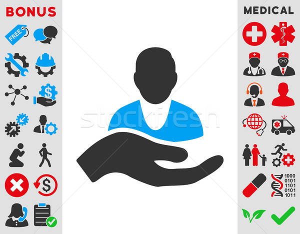 Patienten Hilfe Symbol Vektor Stil Symbol Stock foto © ahasoft