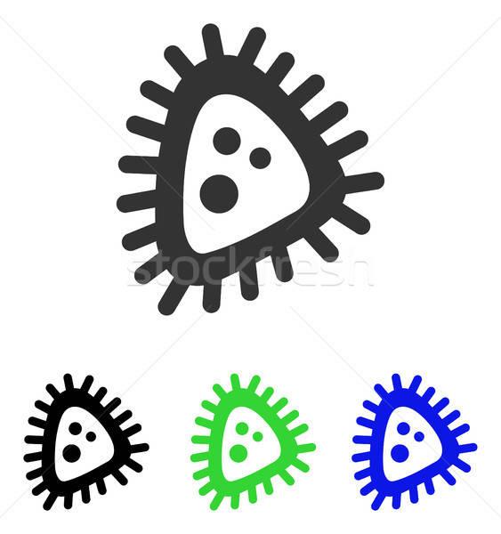 Mikro parazita vektor ikon illusztráció stílus Stock fotó © ahasoft