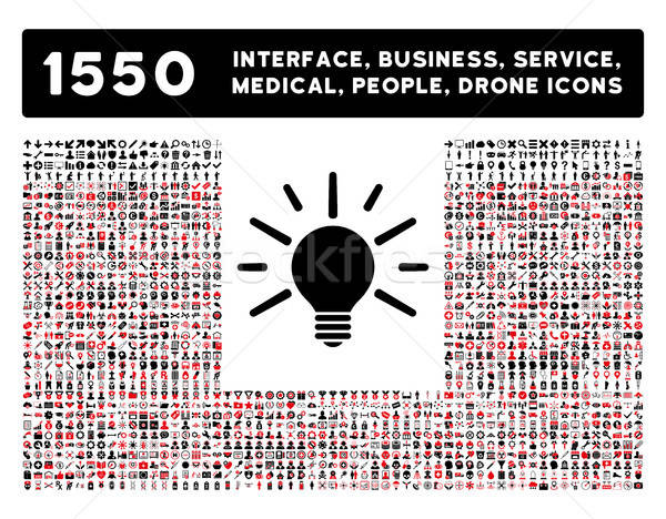 ストックフォト: 光 · アイコン · もっと · インターフェース · ビジネス · ツール