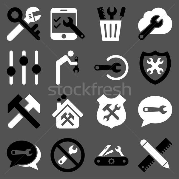 Stockfoto: Opties · dienst · tools · vector · stijl