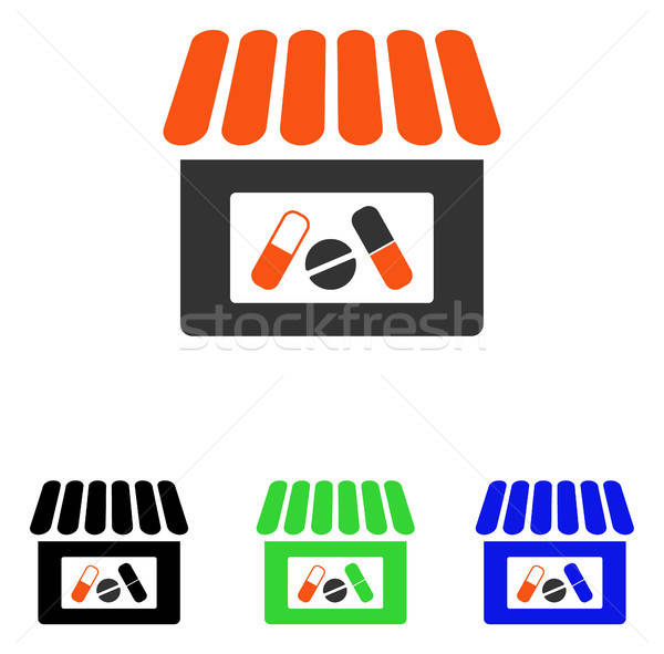 Farmácia vetor ícone pictograma ilustração estilo Foto stock © ahasoft