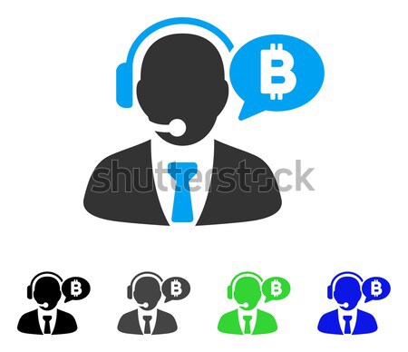 Call Center Manager Flat Icon Stock photo © ahasoft