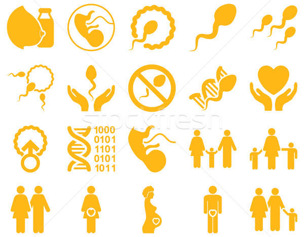 Orvosi ikon gyűjtemény stílus ikonok rajzolt citromsárga Stock fotó © ahasoft