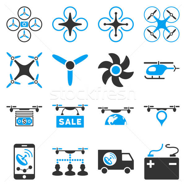 Drone service icon set Stock photo © ahasoft