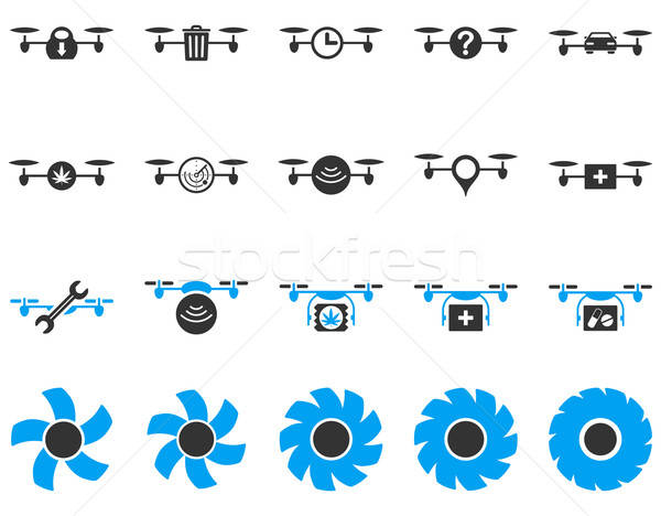 Air drone and quadcopter tool icons Stock photo © ahasoft