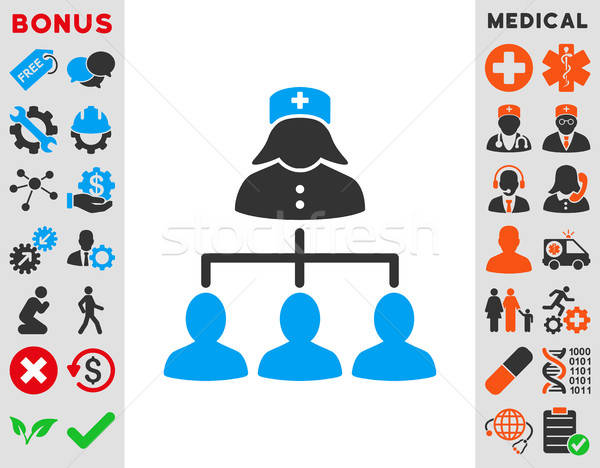 Stockfoto: Verpleegkundige · icon · vector · stijl · symbool