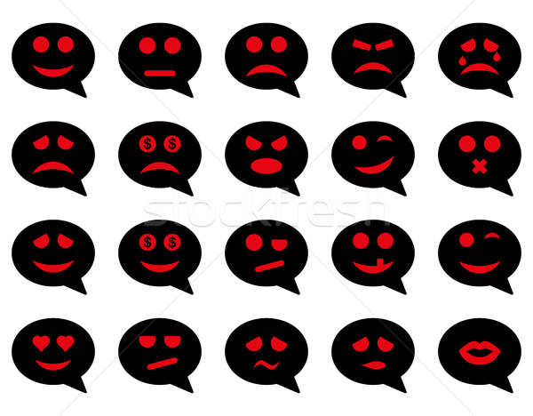 Chat emotion smile icons Stock photo © ahasoft