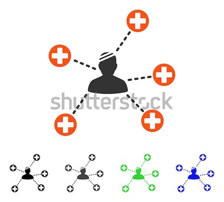 Medicine Links Flat Vector Icon Stock photo © ahasoft